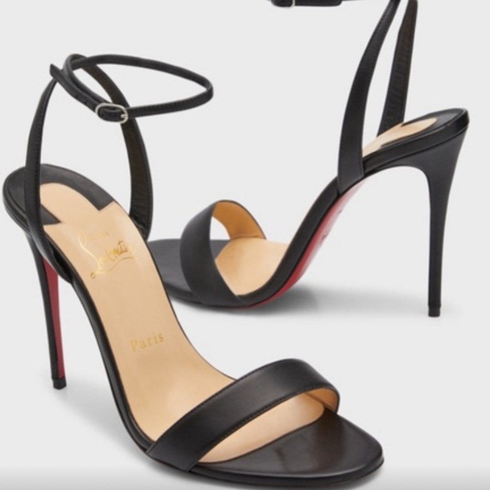 Christian Louboutin Loubigirl Black with Red Sole Sandals